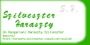 szilveszter haraszty business card